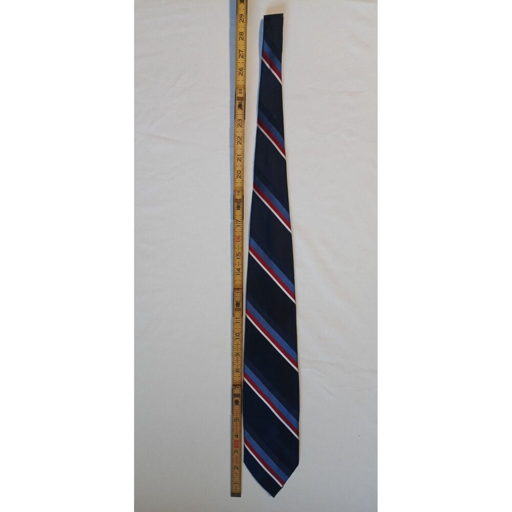 Vintage Wembley Tie Diagonal Striped Blue Red